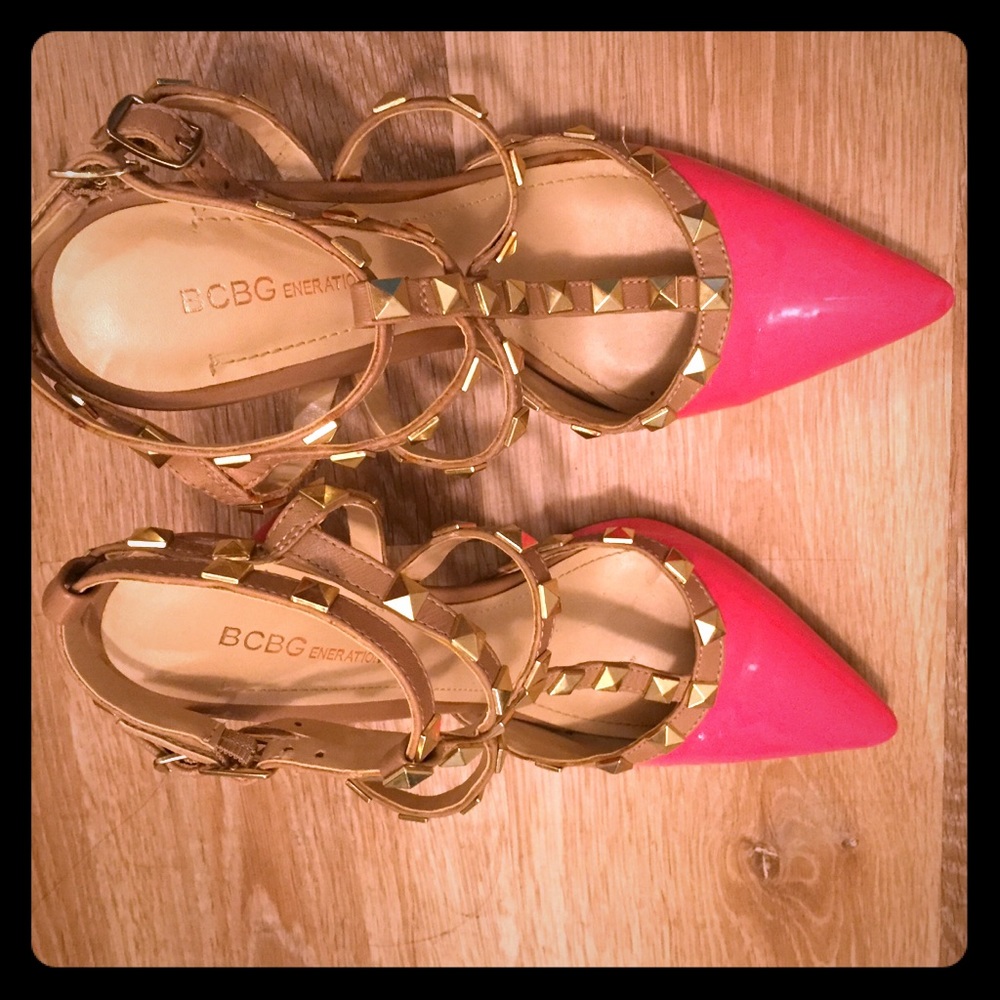 Bright pink heels